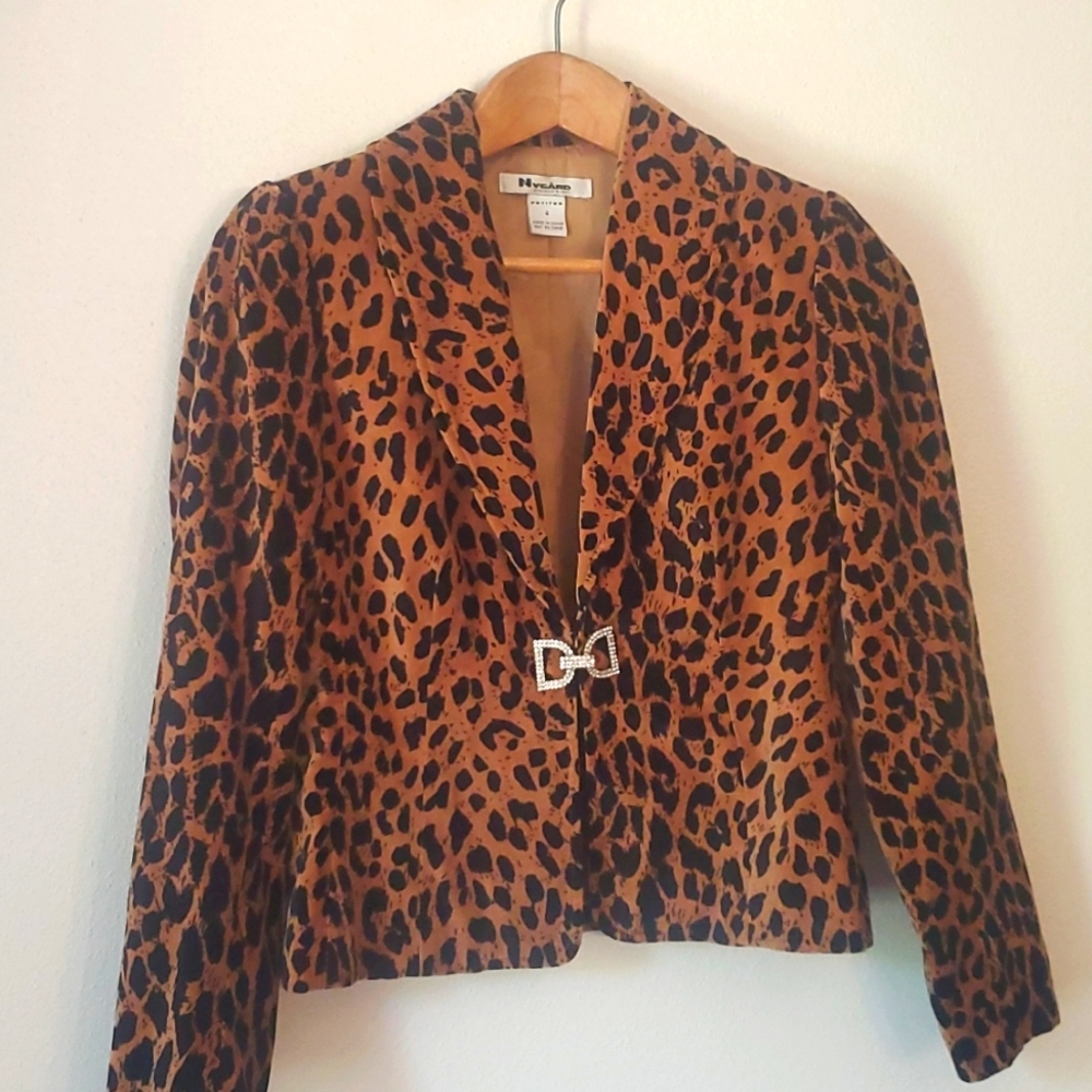 Nygard Collection Leopard Print Blazer